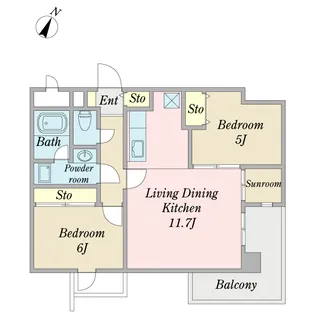 ヴィニエーラ・モーリ【4階】の間取り
