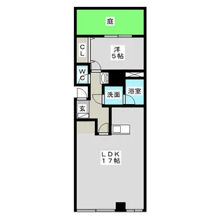 ベルウッド弥生【1階】の間取り