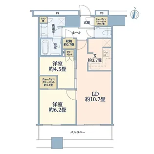 パークシティ武蔵小杉ザ ガーデン タワーズウエスト【26階】の間取り