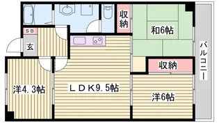 リッチウォーク佃町【7階】の間取り