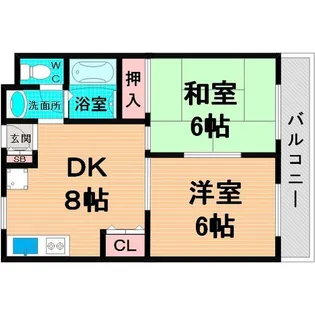 リバーサイドニッシン城東ハイツ【3階】の間取り