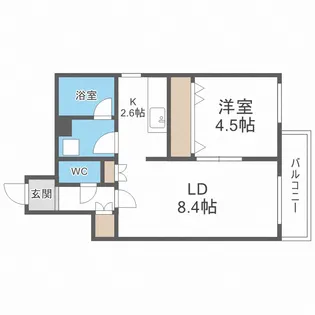 patio東区役所前【2階】の間取り