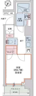 HTアジール芝浦【8階】の間取り