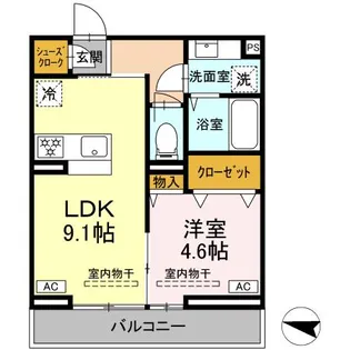 ルドベキア湘南台【2階】の間取り