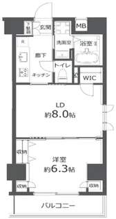 日神デュオステージ浅草松が谷【8階】の間取り