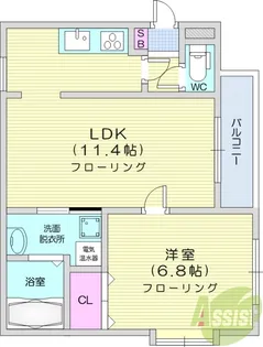 Cadogアイリス【1階】の間取り