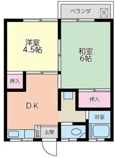 亀井ハイツ【2階】の間取り