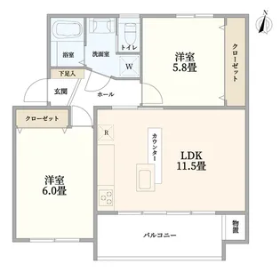 たまプラーザ団地5-4棟【4階】の間取り