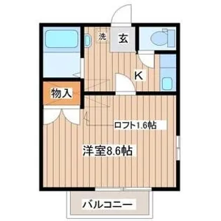 ハイツフレグランス【1階】の間取り