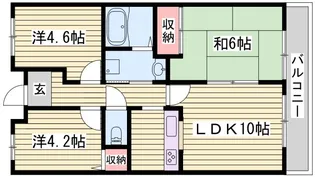 ロイヤルコーポ姫路北条【3階】の間取り