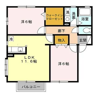 SAKURA Garden B【2階】の間取り