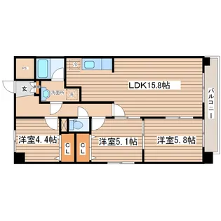 リリーマンション2号館【10階】の間取り