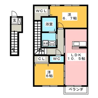EAST COURT【2階】の間取り