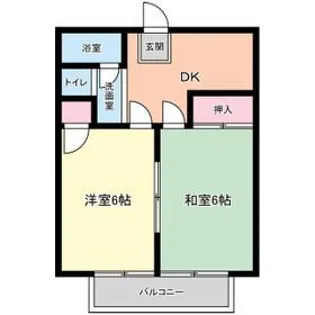 メゾンドリ-ム【2階】の間取り