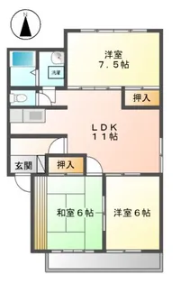 シルクニシカワ【1階】の間取り
