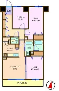 クリオ横浜元町壱番館【2階】の間取り