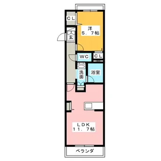 ラピス・ディオーネ【3階】の間取り
