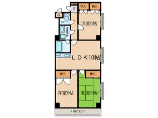 First【3階】の間取り