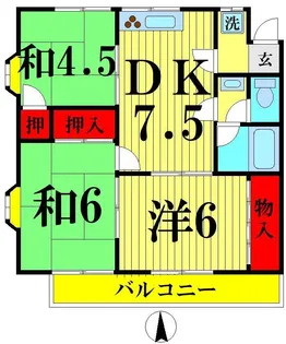コーポウエタケ【1階】の間取り