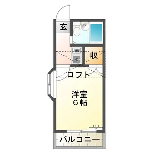 ルーチェ九の城【2階】の間取り