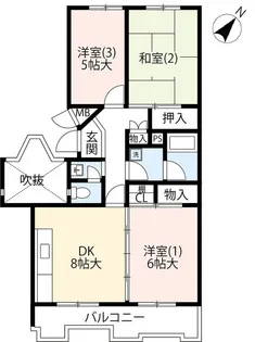 URグリーンヒル寺田【2階】の間取り