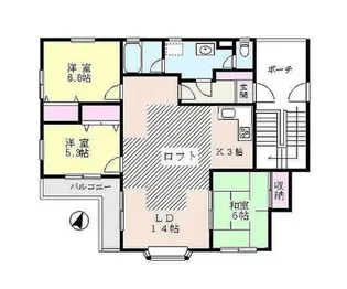 メルベーユI【2階】の間取り