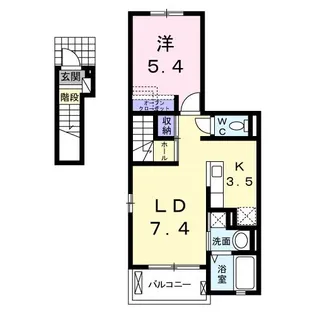 グラース宝塚【2階】の間取り