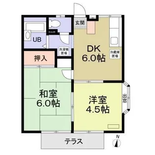 メゾンドール旭【1階】の間取り