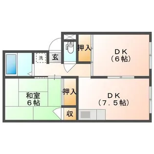 プレジール東川原【1階】の間取り