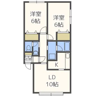 アルカサル七番館【1階】の間取り