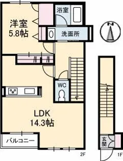 シャーメゾン桑ノ山【2階】の間取り