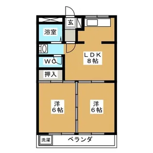 加賀野コーポI【2階】の間取り