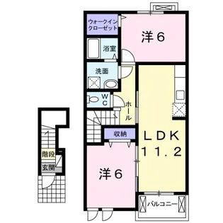 サンライズIII【2階】の間取り