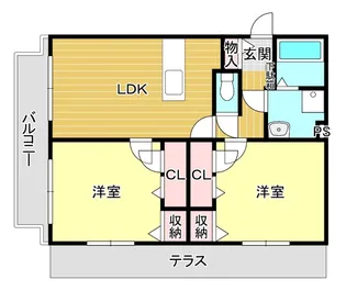 ラ・グラシューズ【1階】の間取り