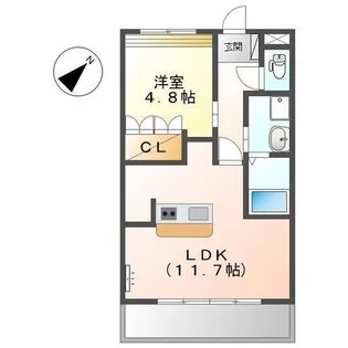 リレート・ブレス【1階】の間取り