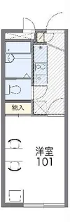 レオパレスパレスマンションI【2階】の間取り