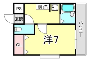 ベルゲンハイツ明石【2階】の間取り