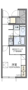 レオパレスカルミア住吉 A【1階】の間取り