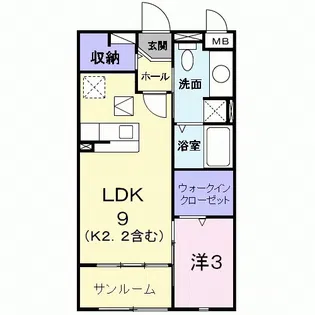 ウィステリア【1階】の間取り