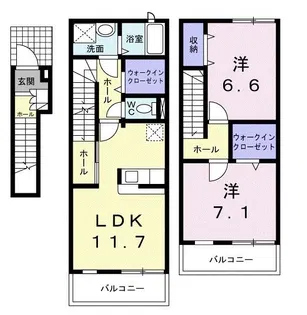 カリオン B【2階】の間取り