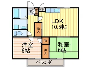 森村ハイツ【1階】の間取り