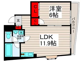 パレス・アドーン【4階】の間取り