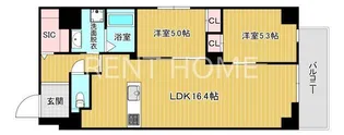 プレサンスNEO新深江リュミエル【4階】の間取り