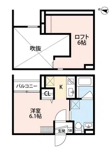 maison de cercle(メゾン ドゥ セルクル)【1階】の間取り