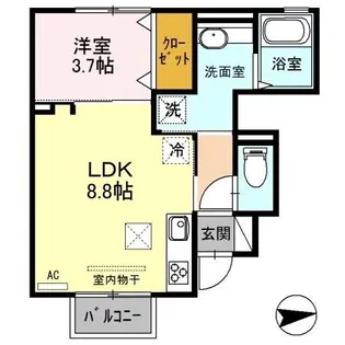 クレール メテオール【1階】の間取り