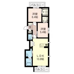 ブラウニー ロック【3階】の間取り