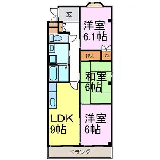 3LDKの間取り画像
