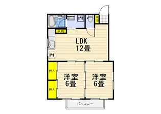 しのぶコーポ御山【2階】の間取り