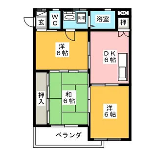 ハイム辻A【1階】の間取り