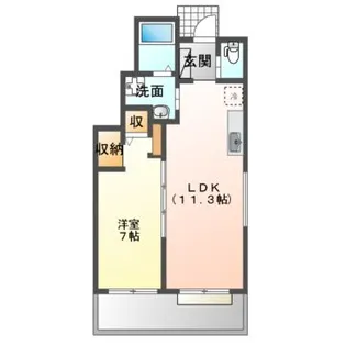 アンソレイエ【1階】の間取り